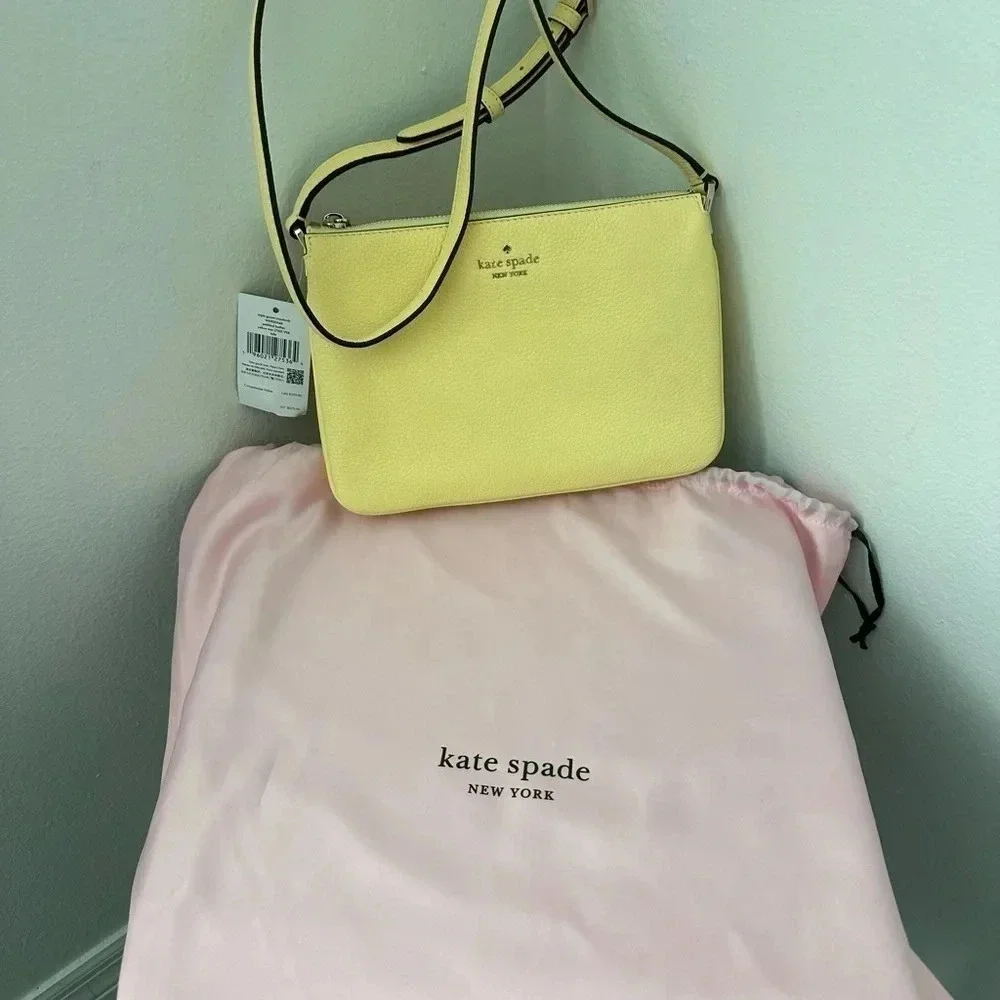 Kate Spade Leila Triple Gussett Crossbody - Yellow Margarita